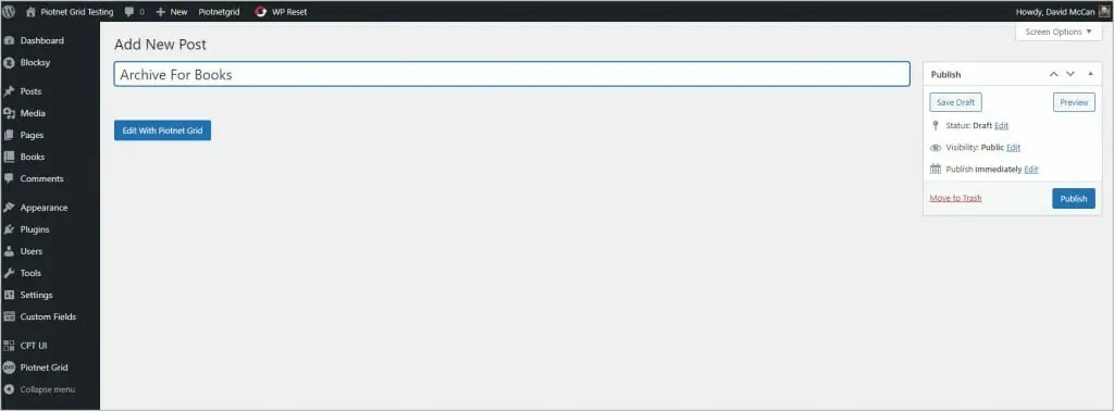 create archive for books 1