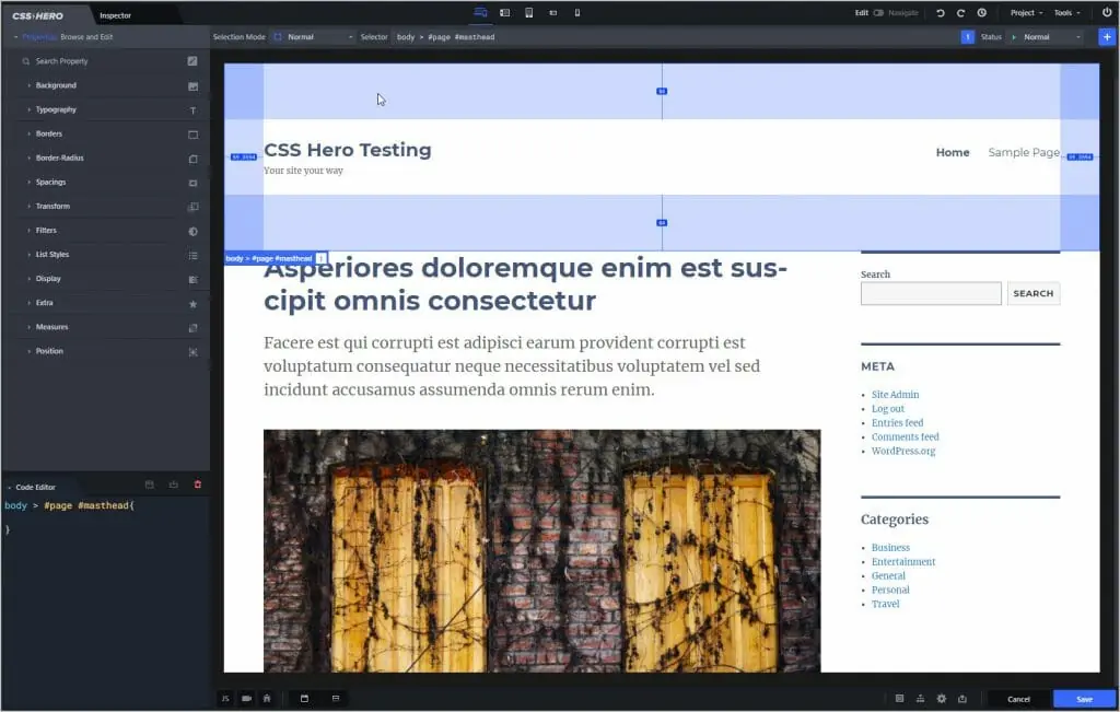 css hero open viewing masthead