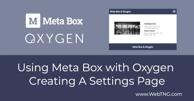 Meta box with oxygen