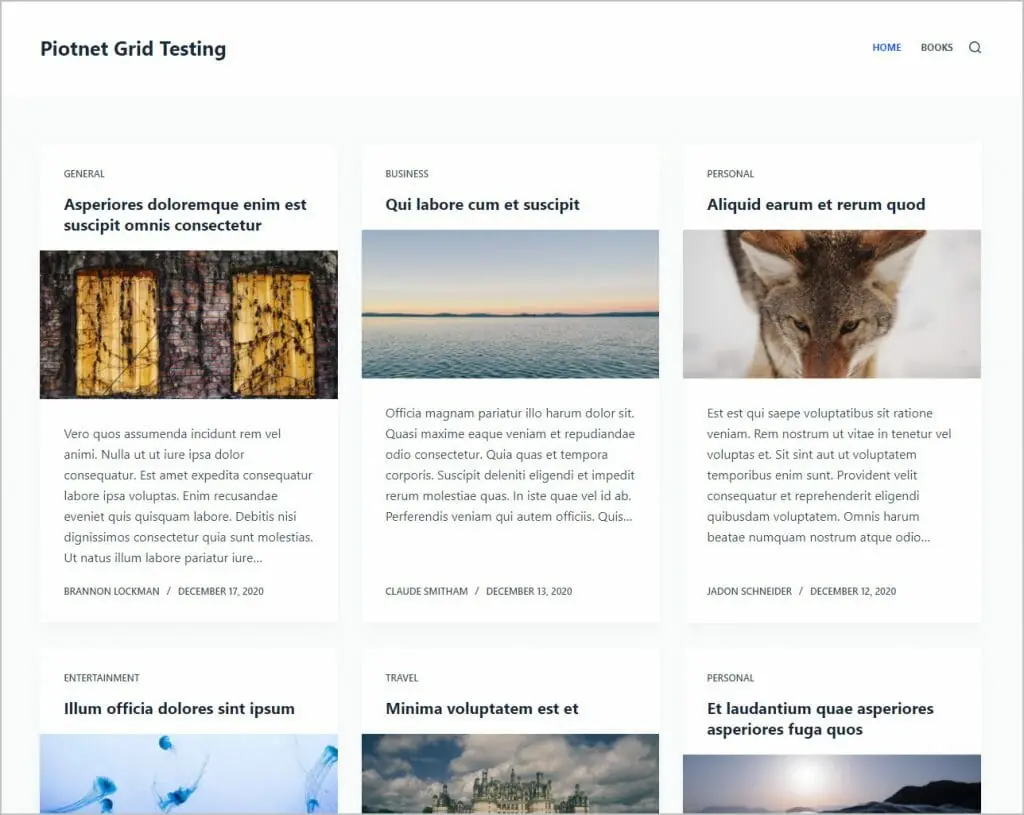 sample site with demo posts