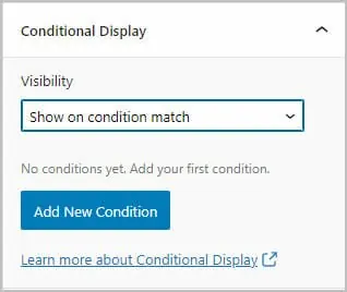 conditinal display panel
