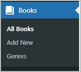 genres showing in admin menu