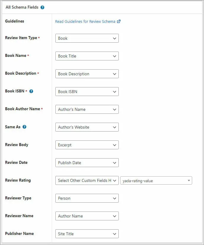 schema pro book schema in editor