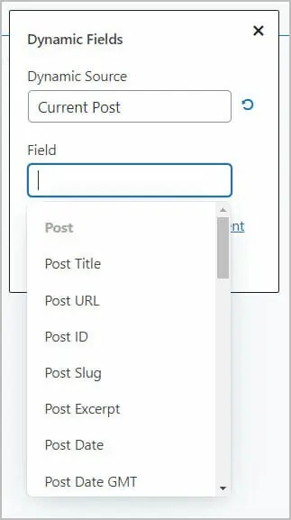 some current post fields