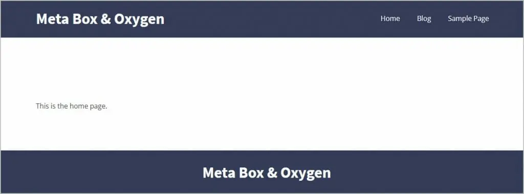 testing site blank home page