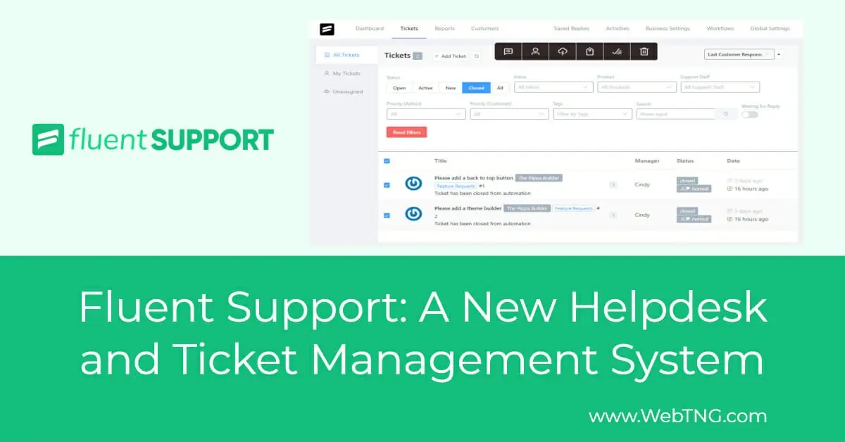 fluent support a new helpdesk and support ticket management system