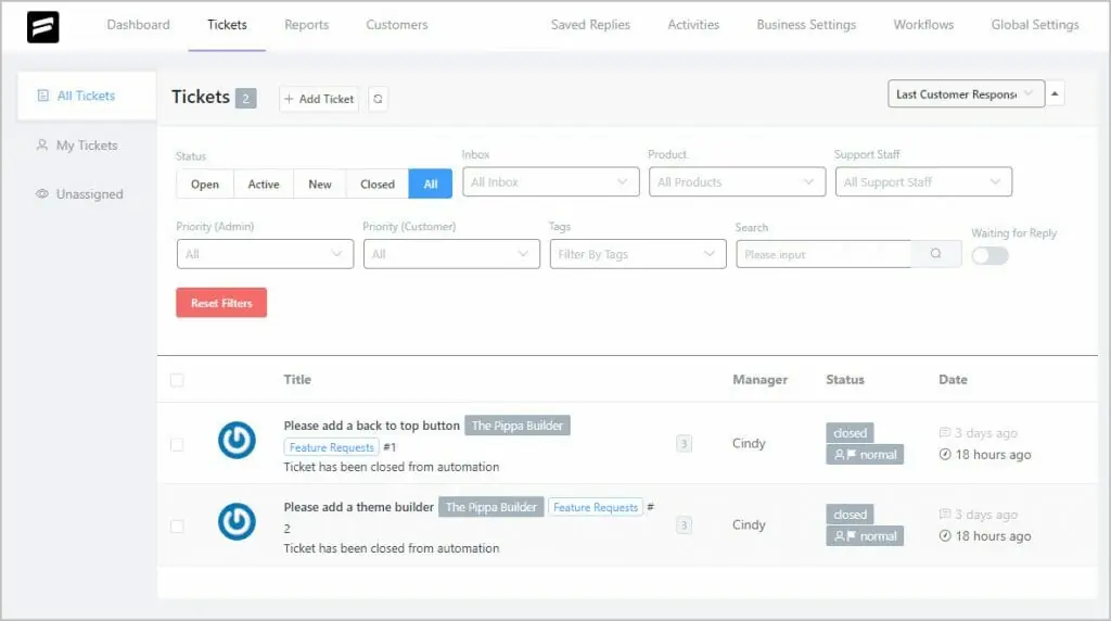 free version ticket management