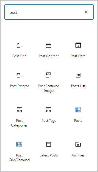 core placeholder blocks