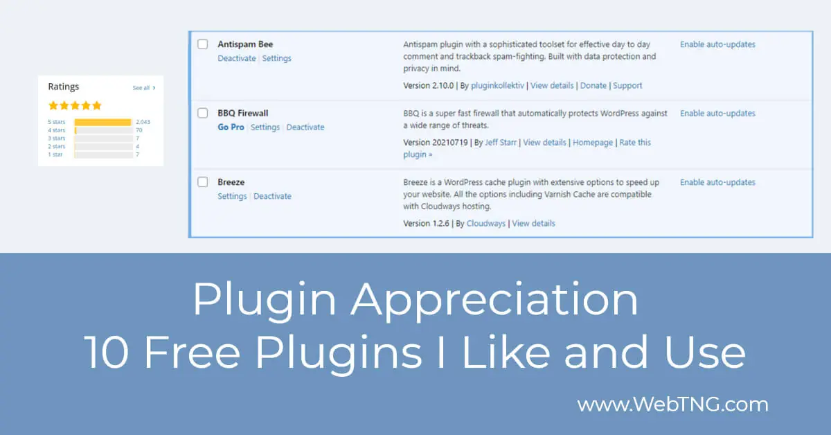 plugin appreciation