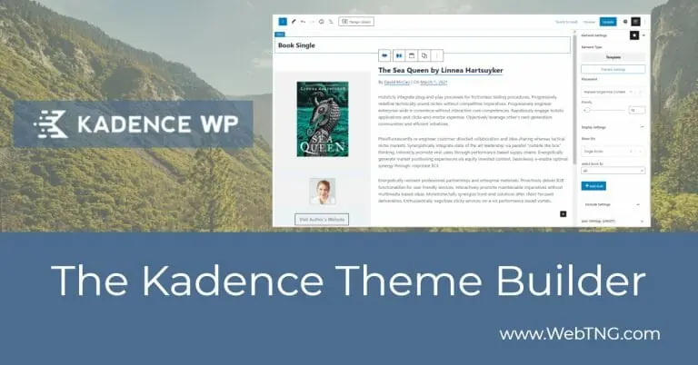 the kadence theme builder