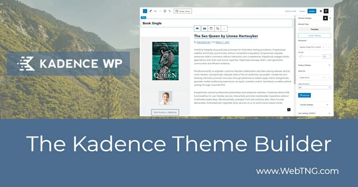 the kadence theme builder