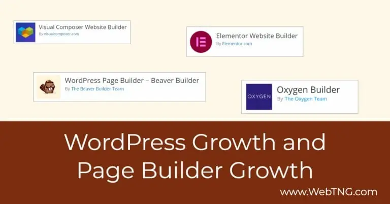 wordpress growth and page builder growth