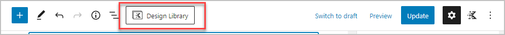 kadence design library button
