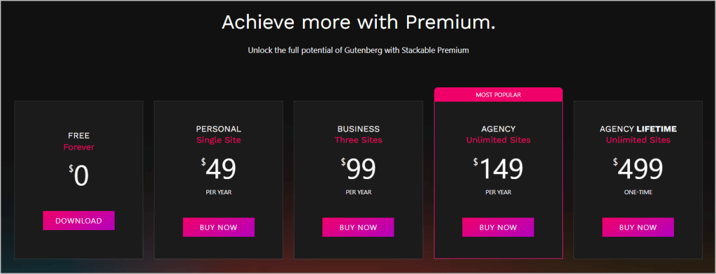 stackable pricing