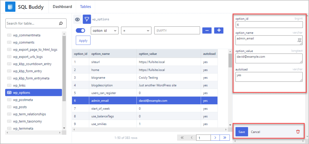 SQL Buddy for Simple Database Queries - WebTNG