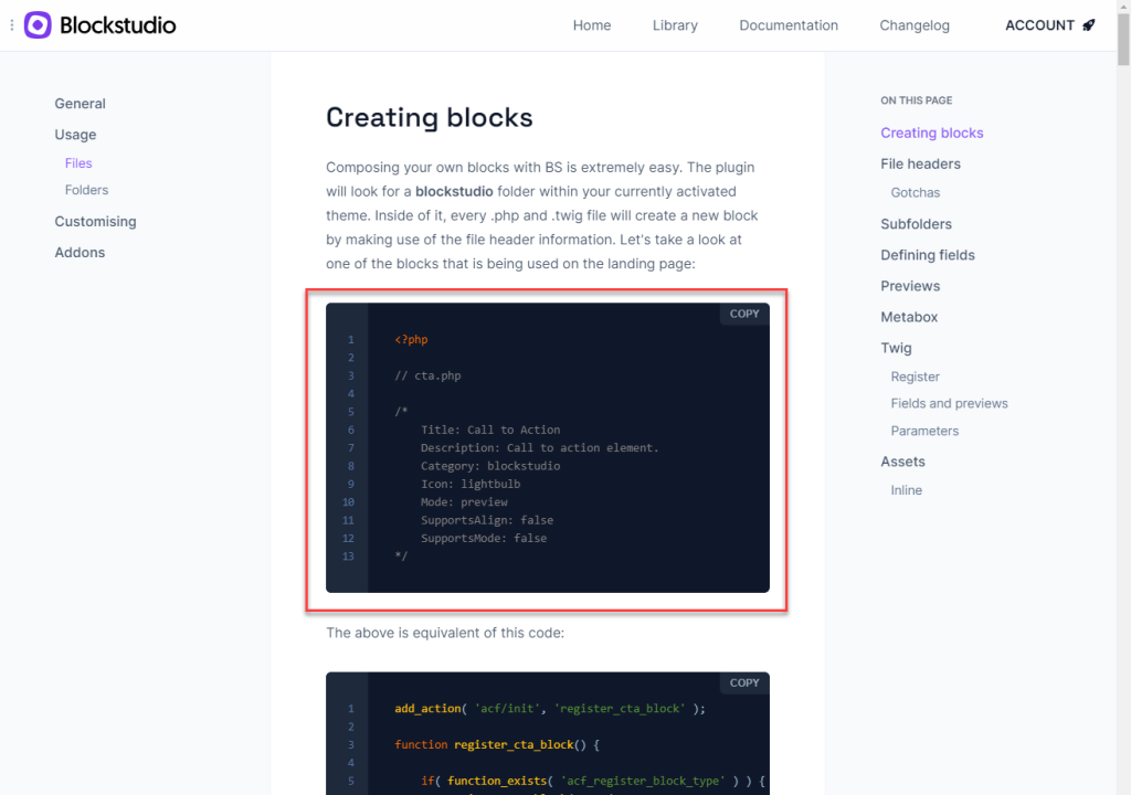 blockstudio documentation
