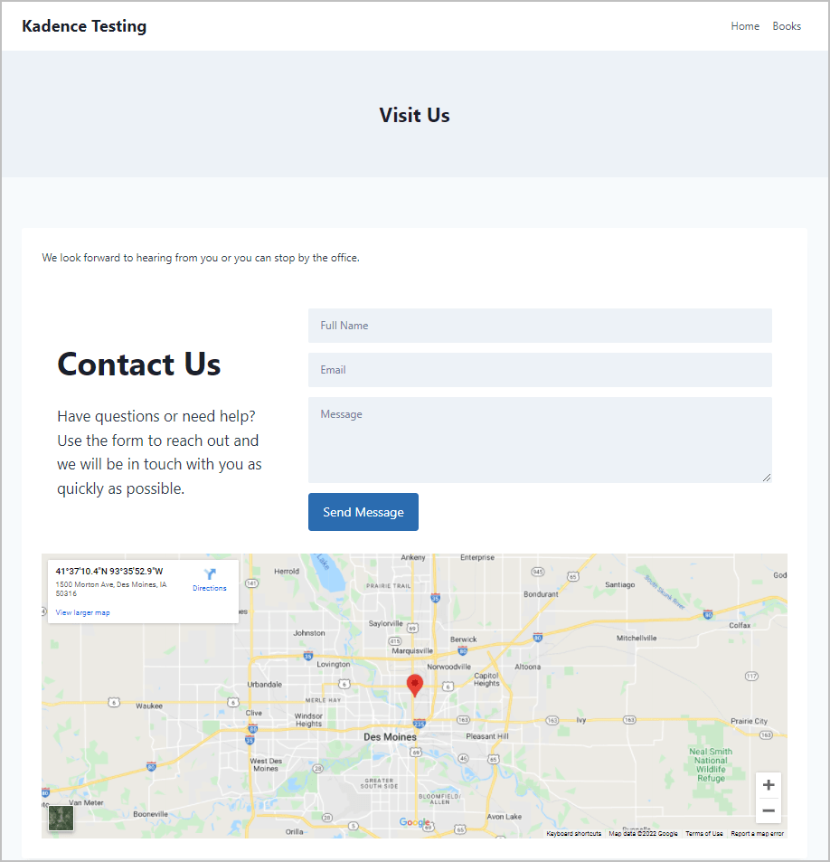final version on the frontend