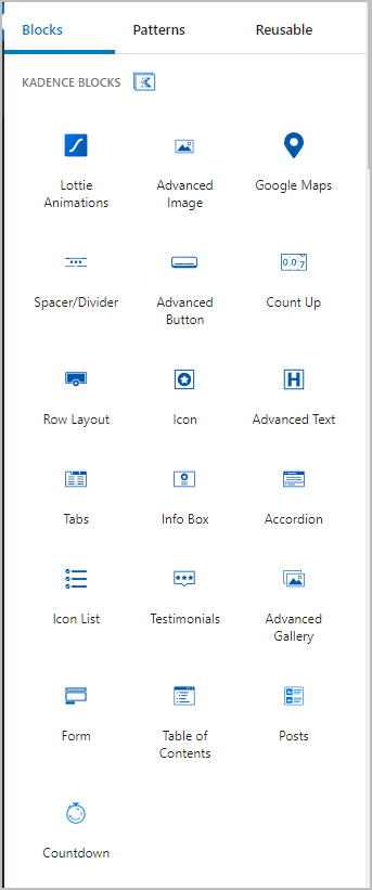 free version of kadence blocks