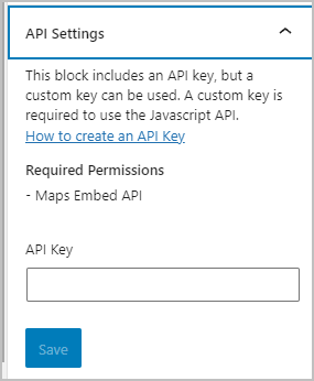 map api settings