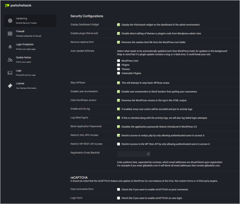 patchstack hardening