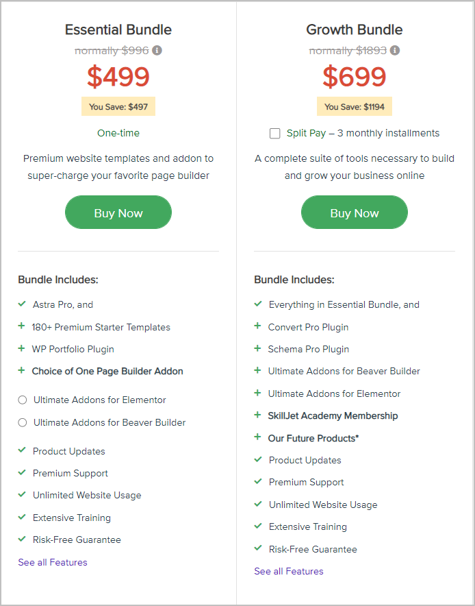 astra essential and growth bundles