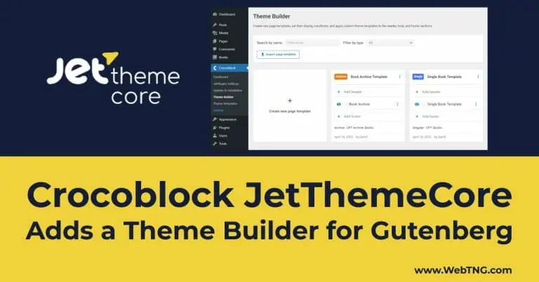 crocoblock jetthemecore adds a gutenberg theme builder