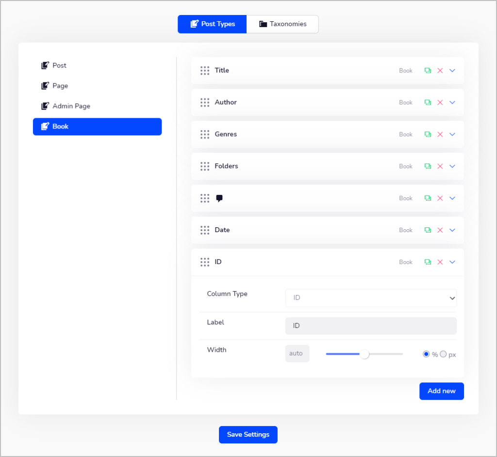 adminify individual column editor