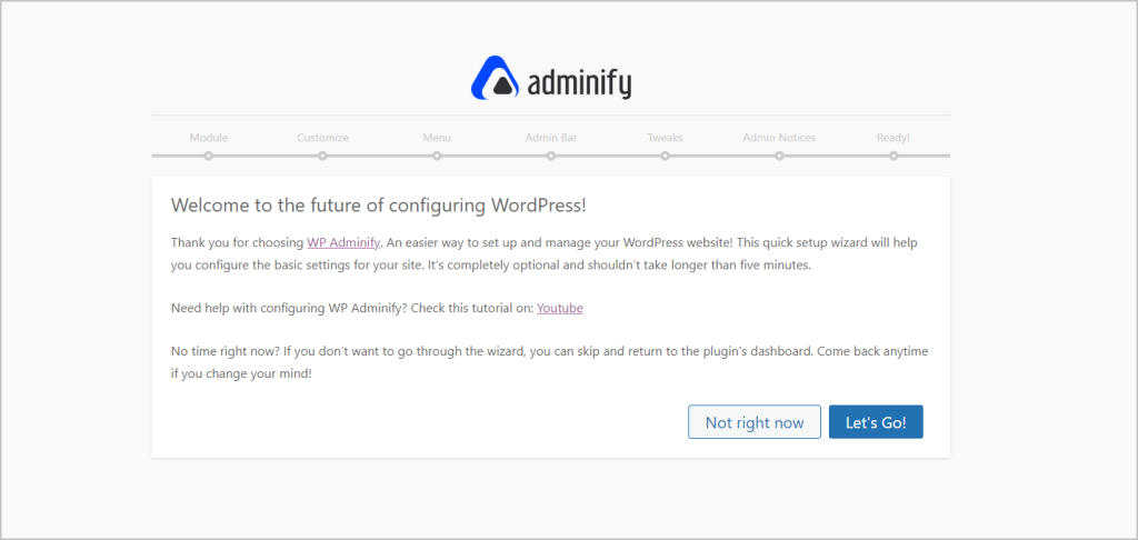 adminify plugin activated