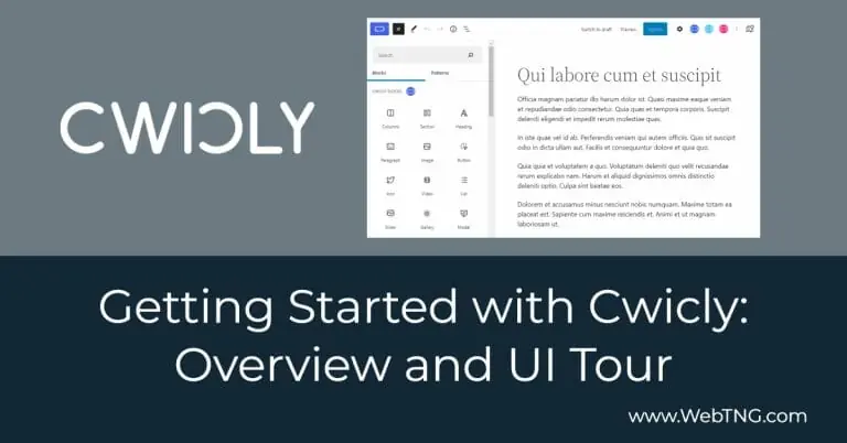 getting started with cwicly overview and ui tour