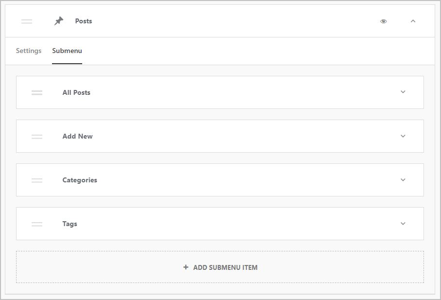 submenu view