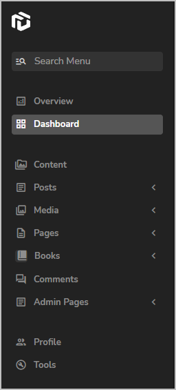 uipress editor default menu fixed