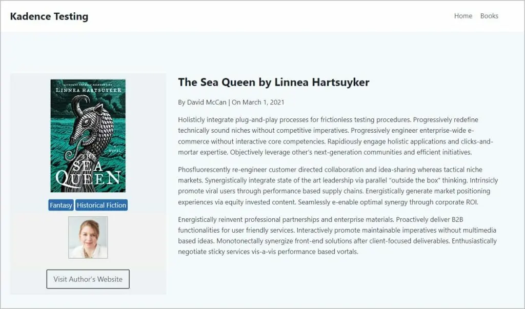 book record on frontend