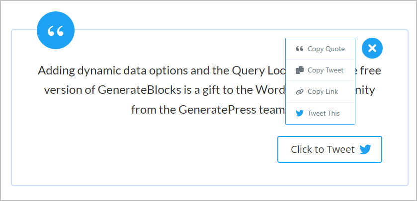 clicking the contextual menu