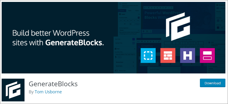 generateblocks banner wp org