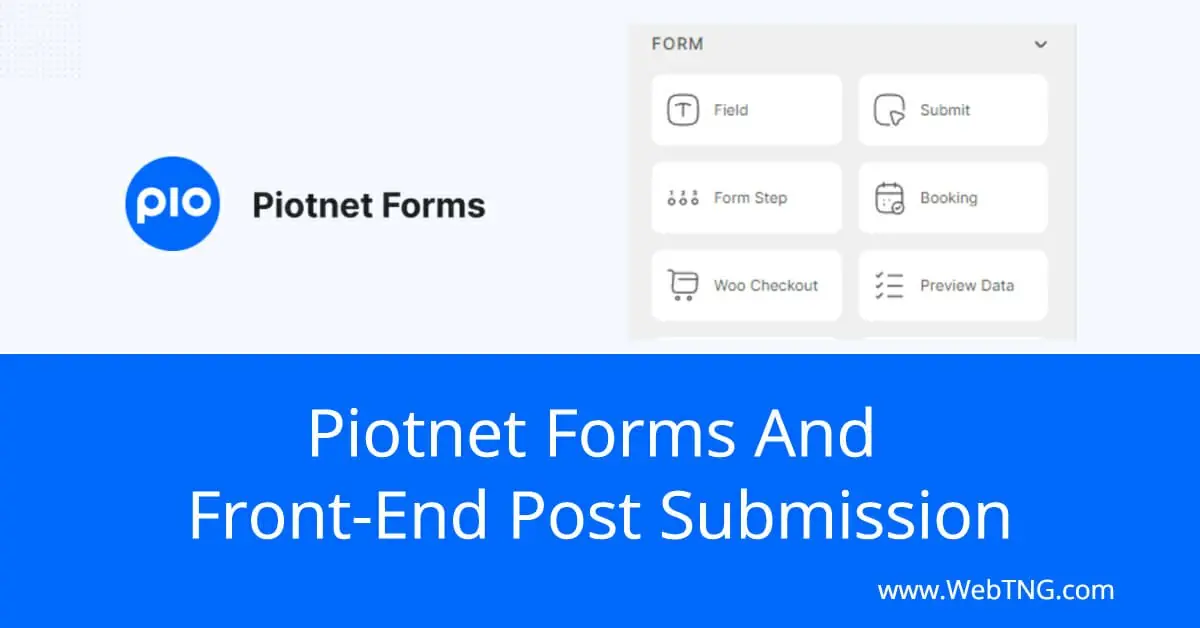 piotnet forms and front end post submission