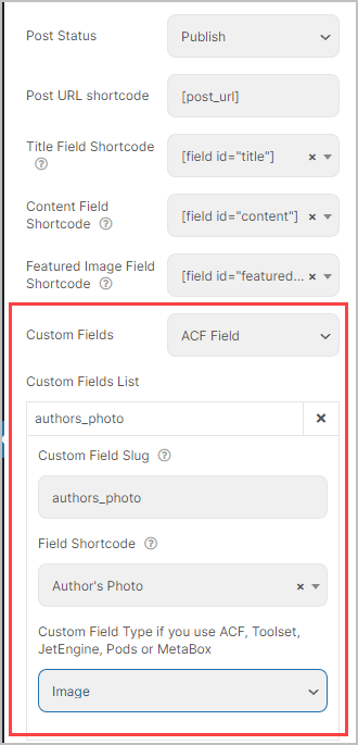 set image field