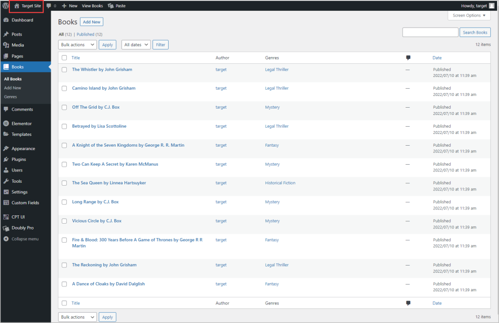 all book records imported