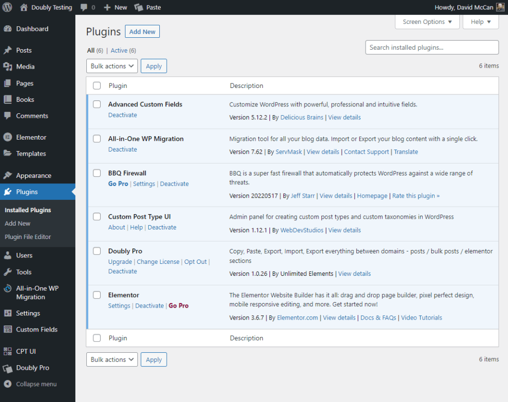 doubly source site list of plugins
