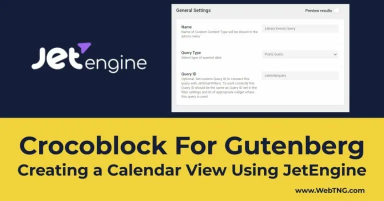 crocoblock for gutenberg creating a calenar view using jetengine