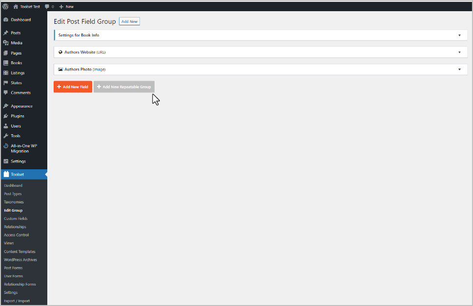 custom fields toolset