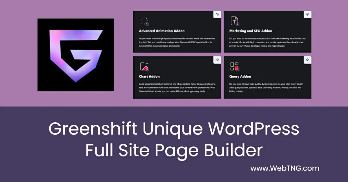 greenshift unique wordpress full site page builder