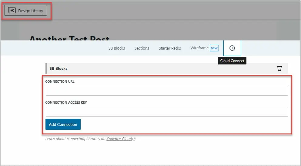 kadence cloud add new