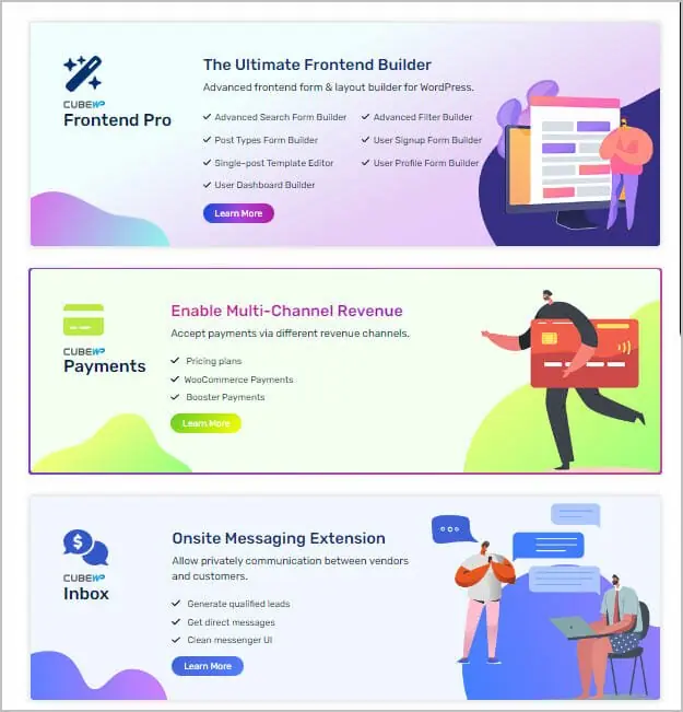 three cubewp extensions live now