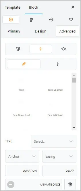 cwicly block settings advanced tab