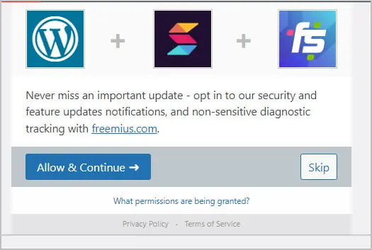 freemius old opt in screen
