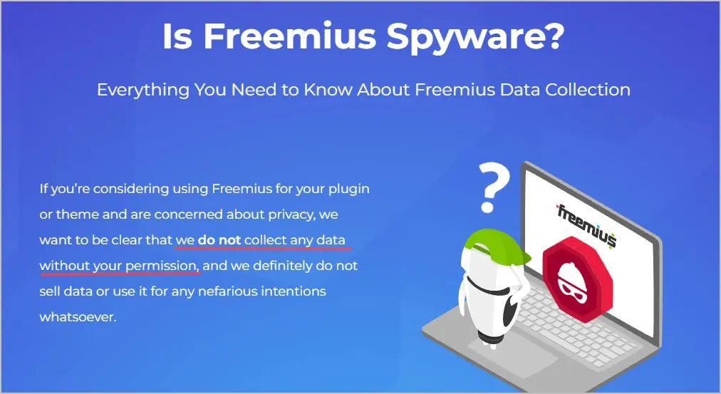 is freemius spyware