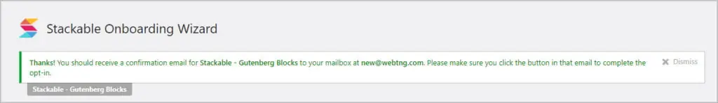 new confirmation email notice