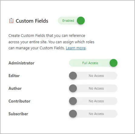 stackable custom fields
