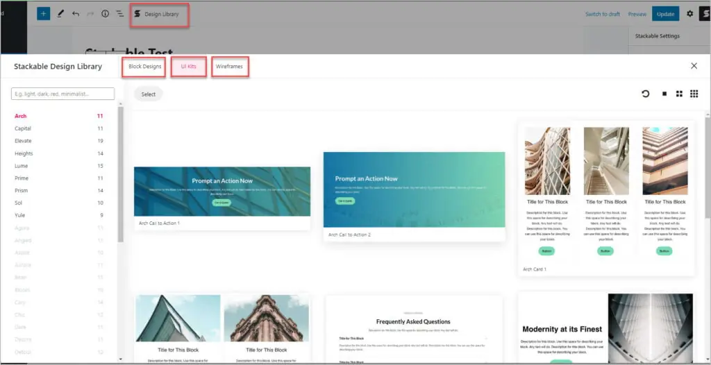 stackable design library free version