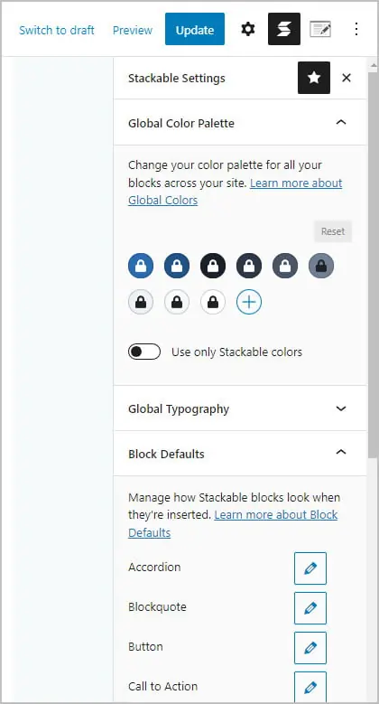stackable global styles